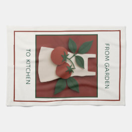 Toalla de té del chef de la cosecha a la mesa