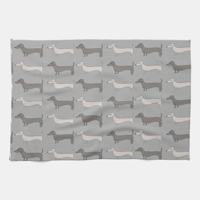 Toalla de té del Dachshund (Horizontal)