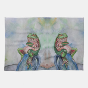 Toalla de té del dibujo del encargado de la