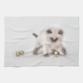 Toalla de té del gatito de Ragdoll