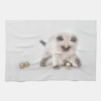 Toalla de té del gatito de Ragdoll