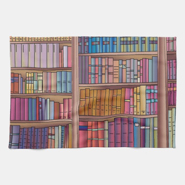 Toalla de té del gusano de libro (Horizontal)