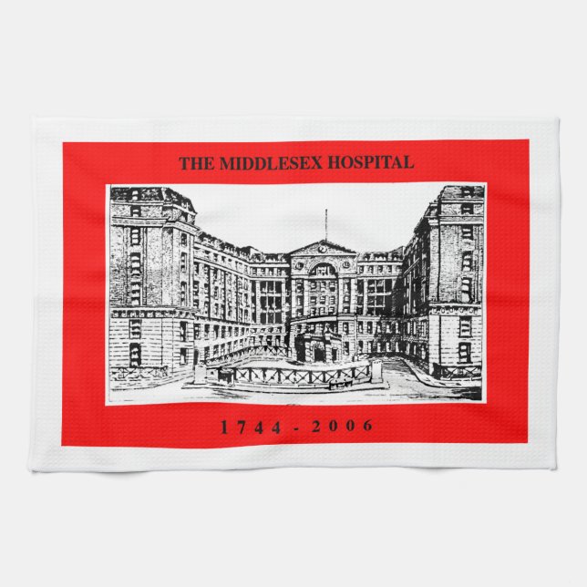 Toalla de té del hospital de Middlesex (Horizontal)