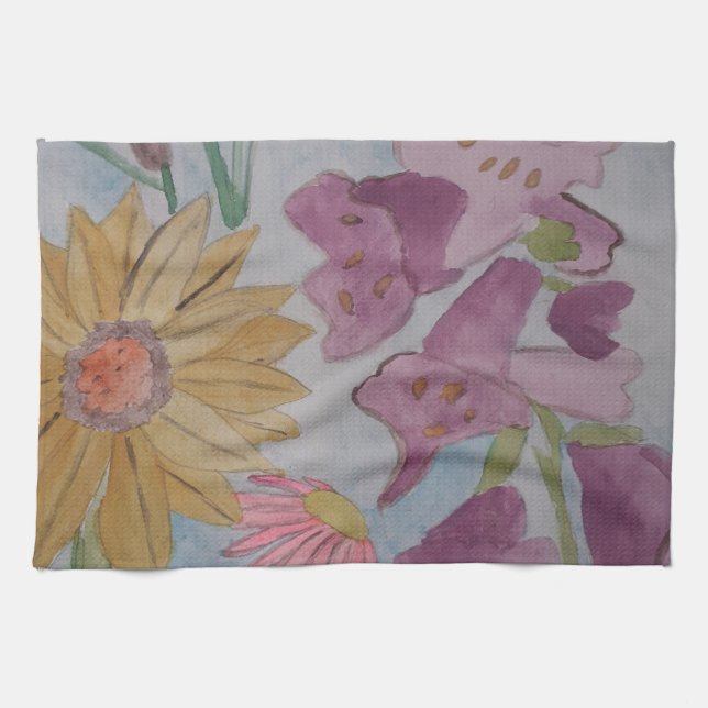 Toalla de té del Jardín de la cabaña inglesa (Horizontal)