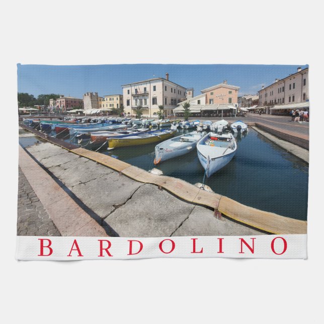 Toalla de té del lago de Garda de Bardolino (Horizontal)