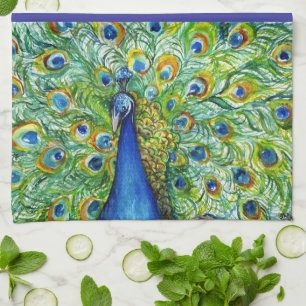 Toalla de té del pavo real, bonito como toalla de