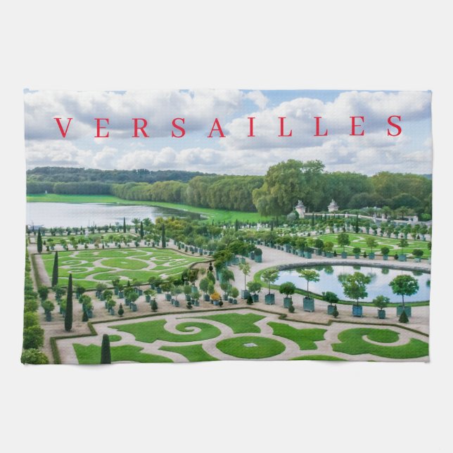 Toalla de té del Versailles Palace Gardens (Horizontal)