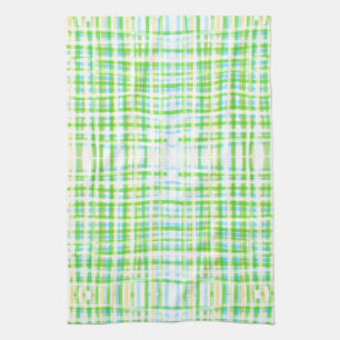 Toalla de té en azul y verde
