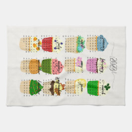 Toalla de té en la cocina del calendario 2023