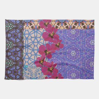 Toalla de té floral azul por KCS