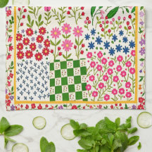 Toalla de té floral bastante alocada.