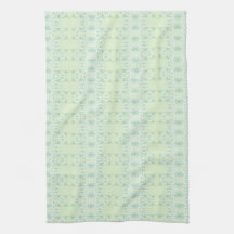 Toalla de té floral verde de bonito