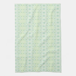 Toalla de té floral verde de bonito