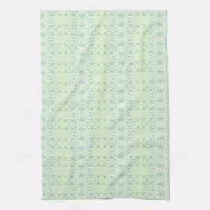 Toalla de té floral verde de bonito