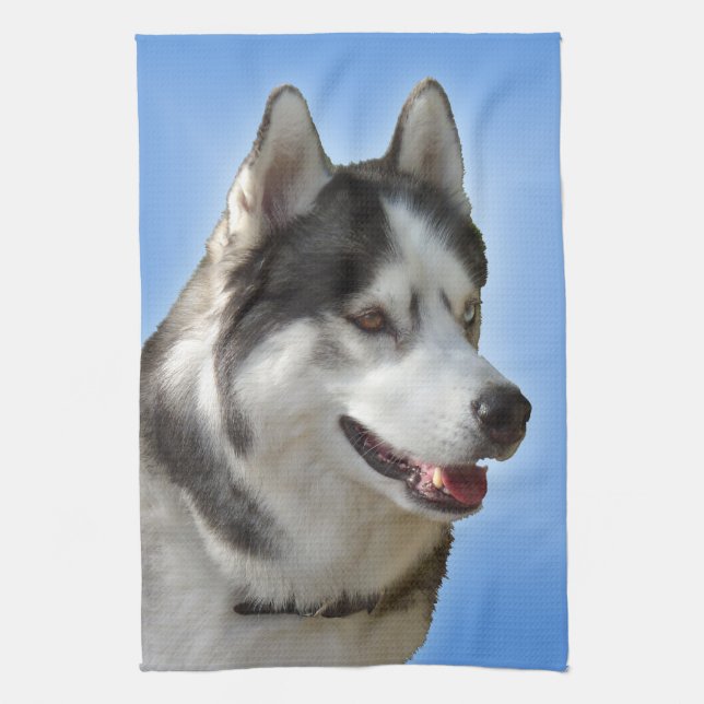 Toalla de té fornida del Malamute de la toalla (Vertical)