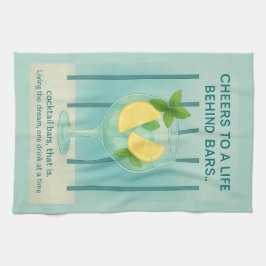 Toalla de té Gin & Tonic | Regalo de cocina azul h