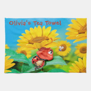 Toalla de té girasoles y insomnio dormido