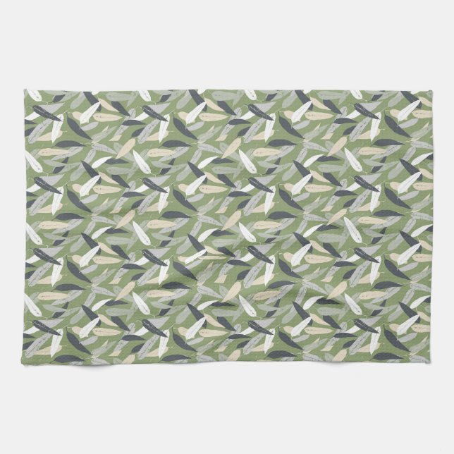 Toalla de té Gum Leaves (Horizontal)