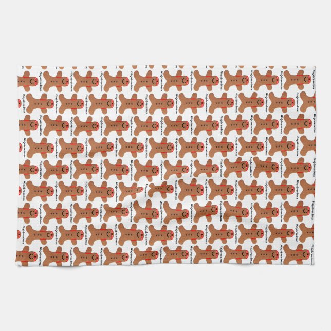 Toalla de té Ninjabreadman biscuit (galleta) (Horizontal)