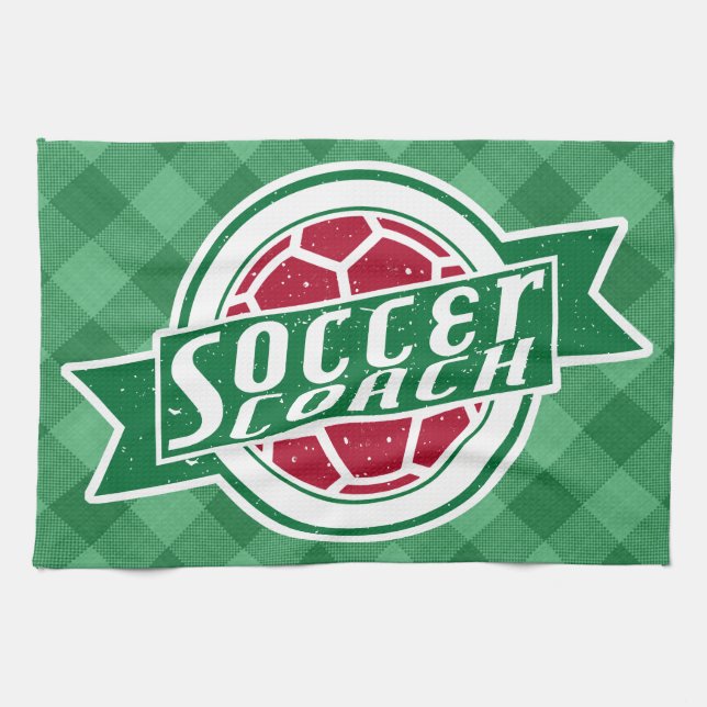 Toalla de té para entrenador de fútbol (Horizontal)