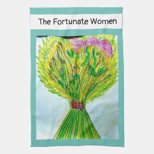 Toalla De Té Para Las Mujeres Afortunadas (Vertical)