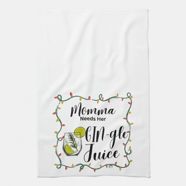 Toalla de té para navidades - Jugo GINgle (Vertical)