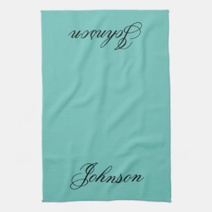 Toalla de té personalizada - Nombre de familia Luz