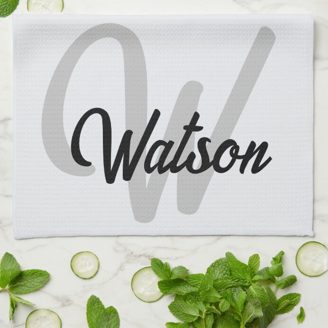 Toalla de té personalizada, toalla de plato person (Doblado)