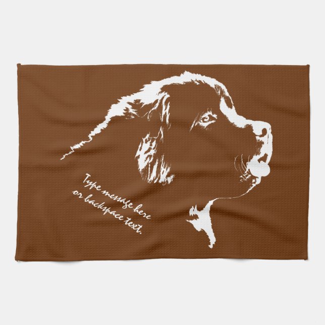 Toalla de té personalizada toalla del perro de (Horizontal)