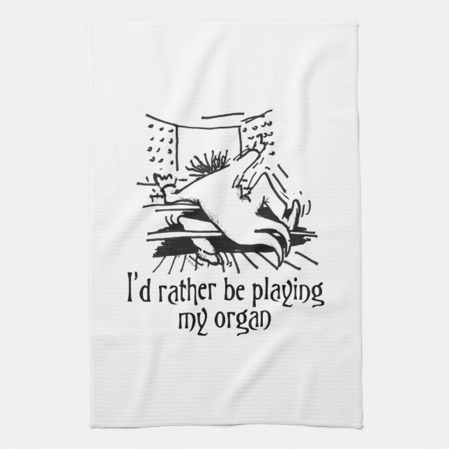 Toalla de té personalizado de órganos (Vertical)