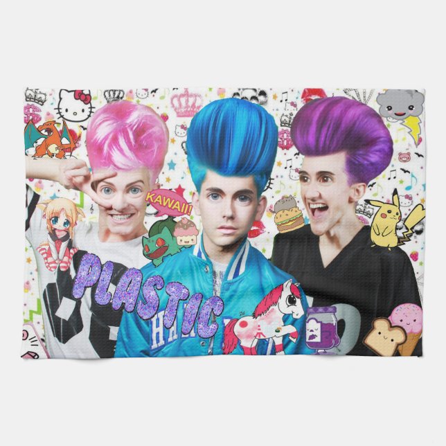 Toalla de té plástica de Kawaii (Horizontal)