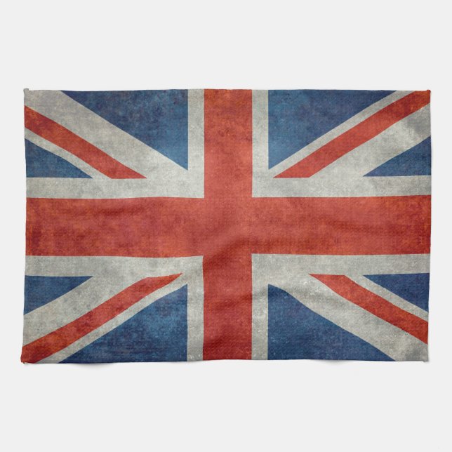 Toalla de té retra del estilo de la bandera (Horizontal)