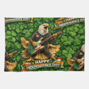 Toalla de té Rockstar American Eagle Día de la Ind