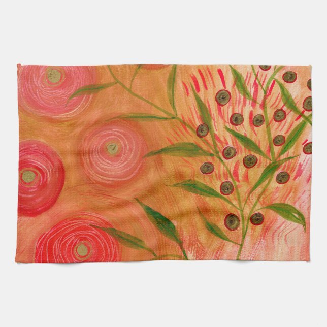 Toalla de té Rosa de postre (Horizontal)