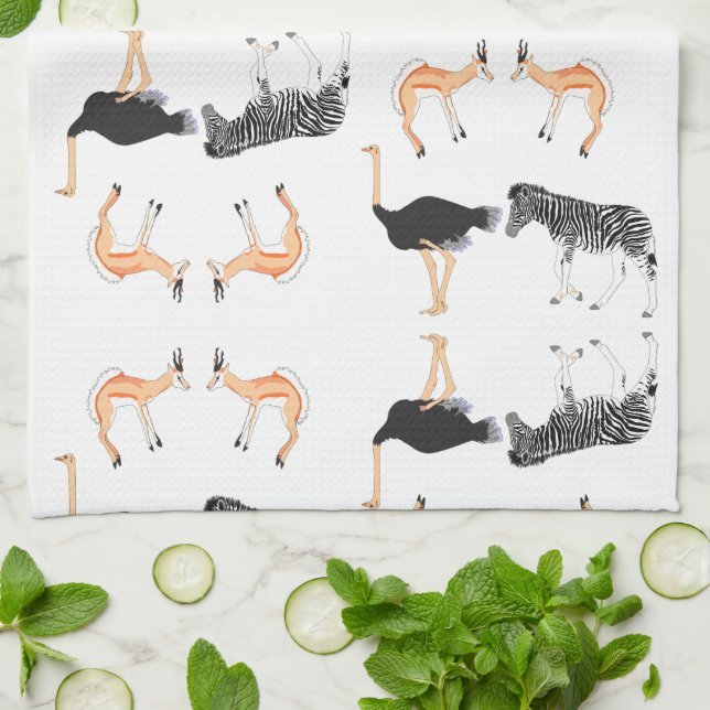 Toalla de té safari africana (Doblado)