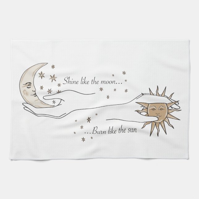 Toalla de té Sun, Moon y Stars (Horizontal)