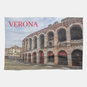 Toalla de té vista parcial de Verona Arena