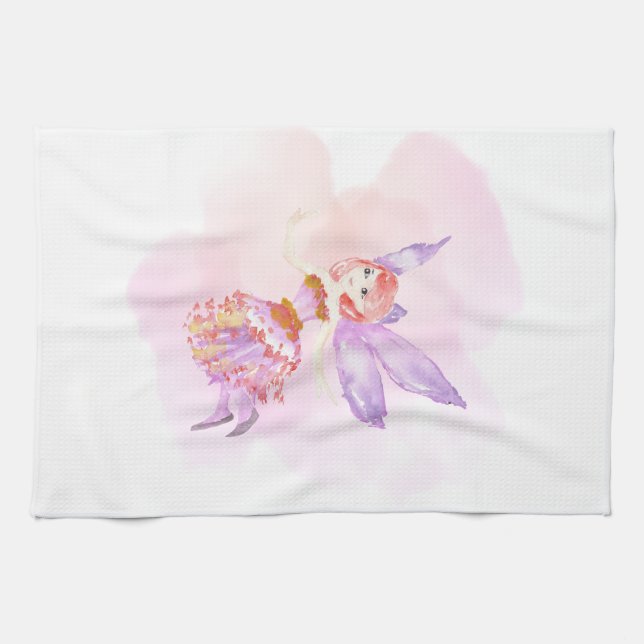 Toalla de té "Watercolor Fairy" (Horizontal)
