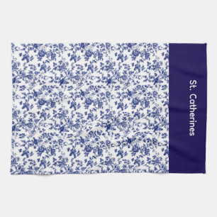 Toalla de toile azul personalizada