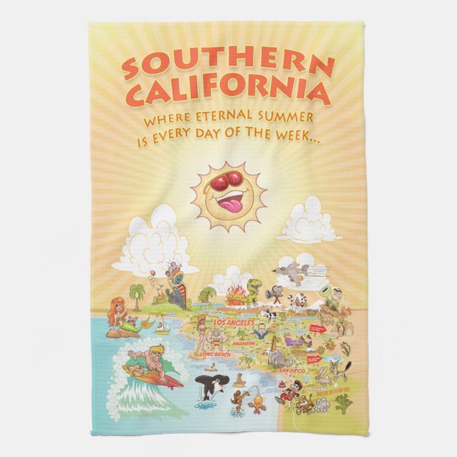Toalla de verano eterna de California (Vertical)
