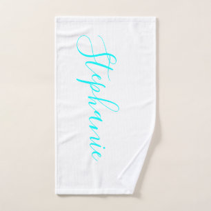 Toalla de yoga monograma personalizada de White Oc