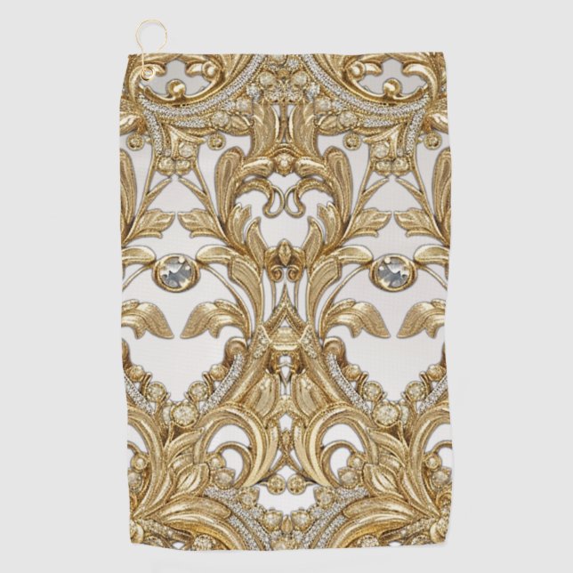 Toalla decorativa de golf de oro (Anverso)