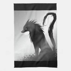 Toalla del animado del lobo de la sombra