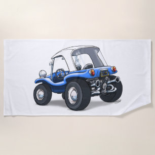 toalla del cochecillo de la playa (hardtop azul)