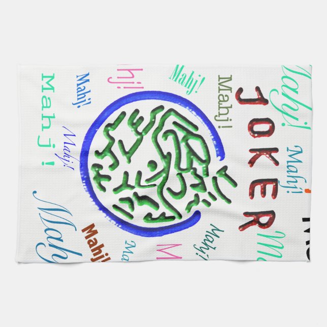 Toalla del comodín del Mah Jongg (Horizontal)