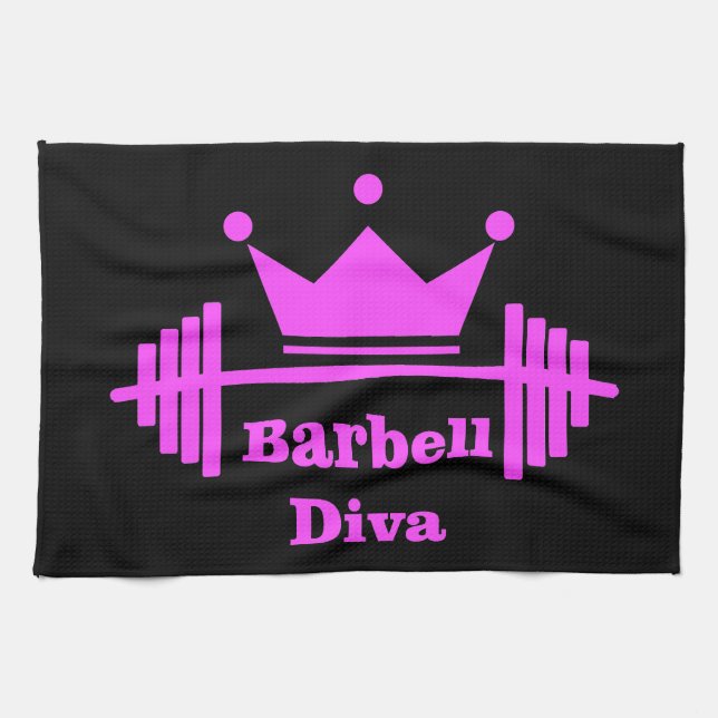 Toalla del gimnasio de la diva del Barbell (Horizontal)