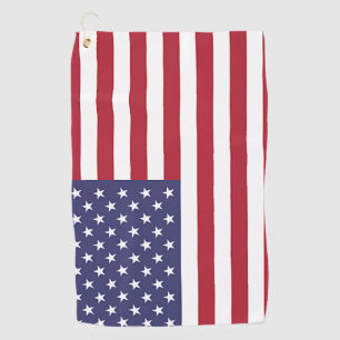 Toalla del golf con la bandera de los Estados