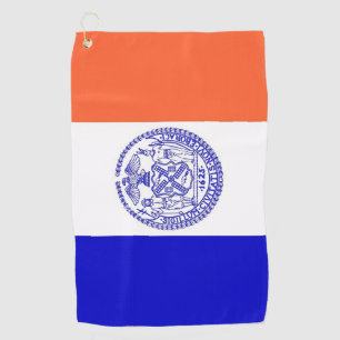 Toalla del golf con la bandera de New York City