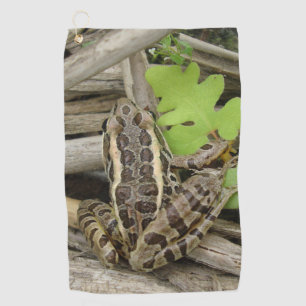 Toalla del golf de la rana de leopardo
