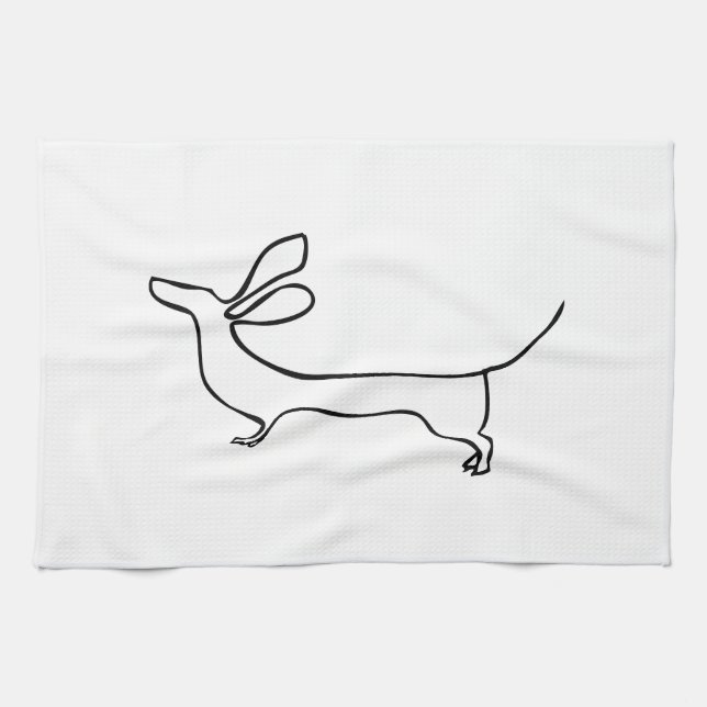 Toalla del ilustracion de Dachs (Horizontal)